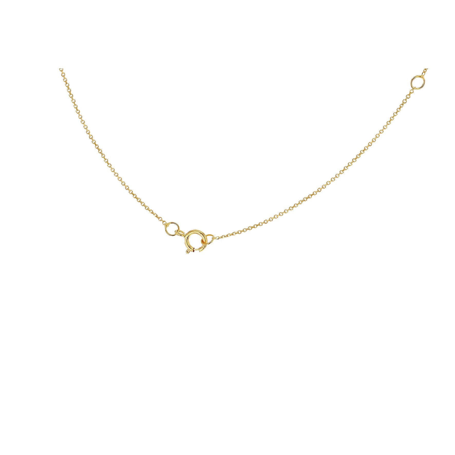 9ct Yellow Gold Mini Initial B Pendant 15'-17'