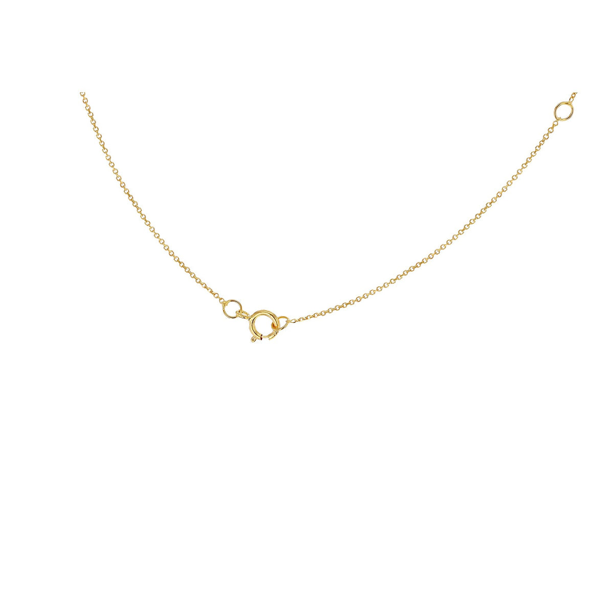9ct Yellow Gold Mini Initial B Pendant 15'-17'