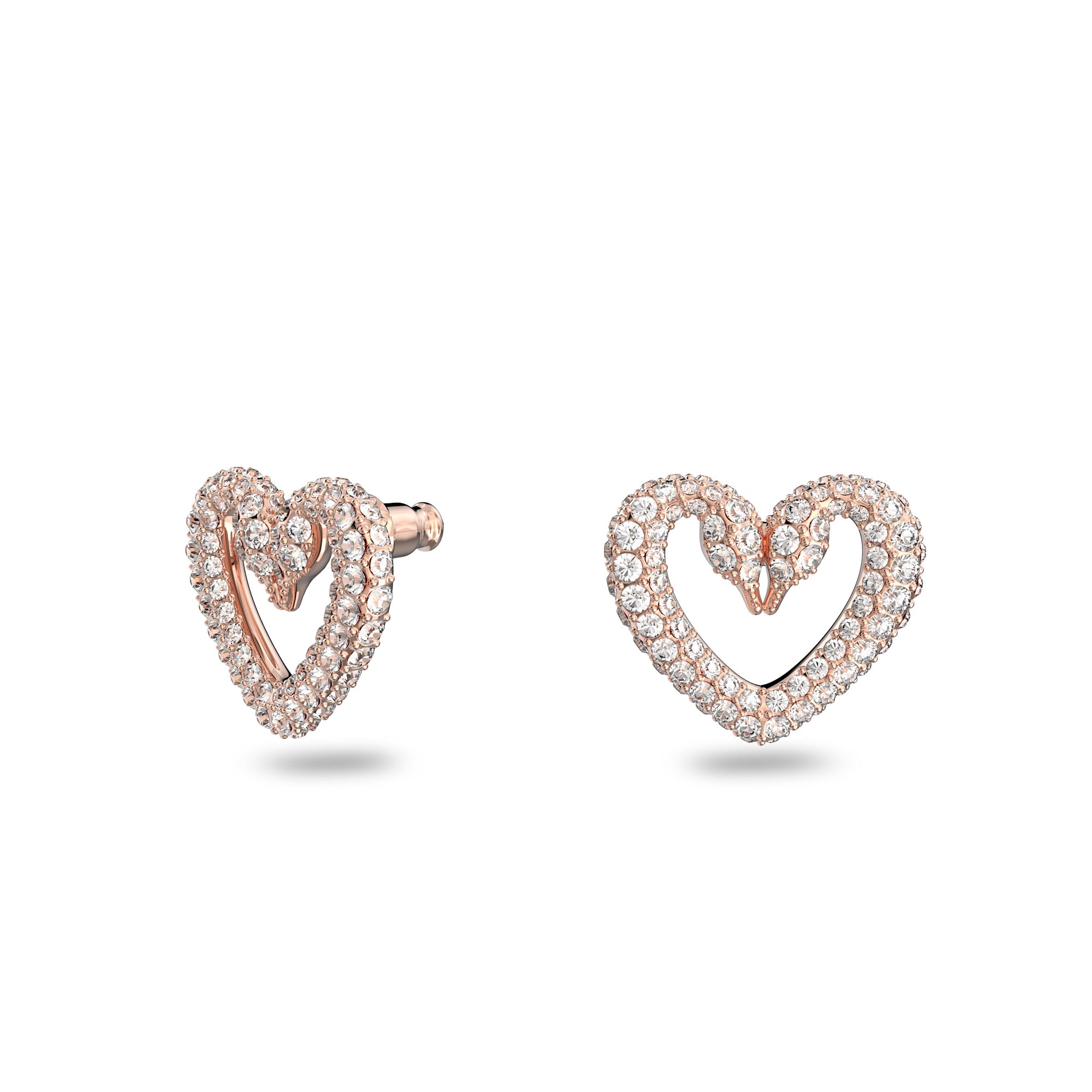 Swarovski Rose Gold Plate Una Earrings with Crystal