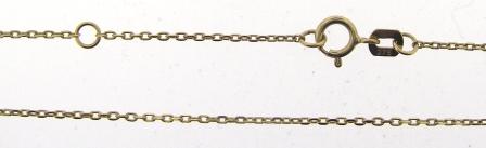 9ct Yellow Gold Cable Link Chain Pendant Necklace