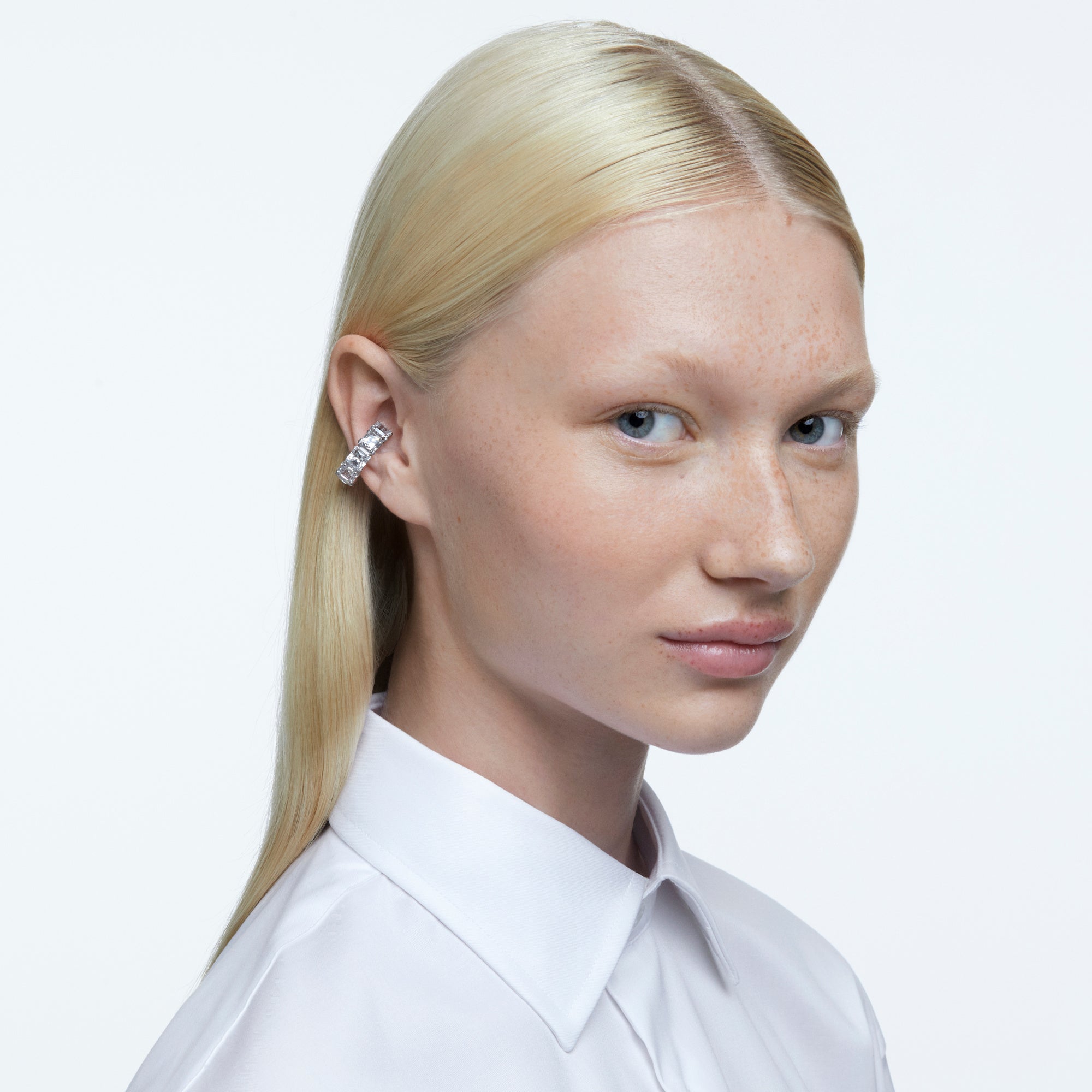 Swarovski Millenia Ear Cuff - Square Cut Crystal Earrings