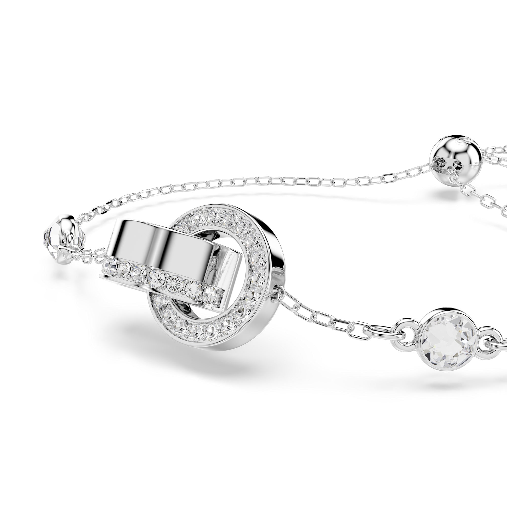 Swarovski Rhodium Plate Hollow Bracelet