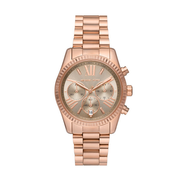 Michael Kors Womens Lexington Chronograph Grey 38 mm Watch Bracelet