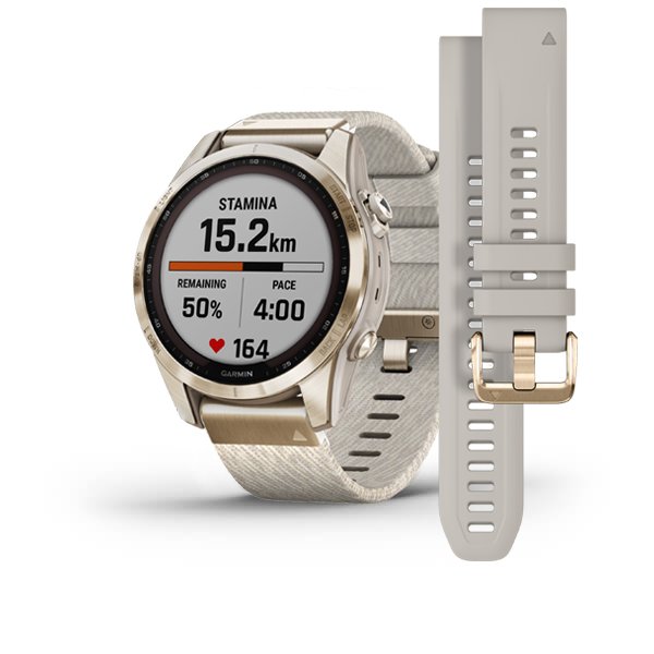 Garmin Fenix 7S Sapphire Solar Cream Gold 42 mm watch Watch
