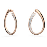 Swarovski Rose Gold Plate Exist Hoop Earrings