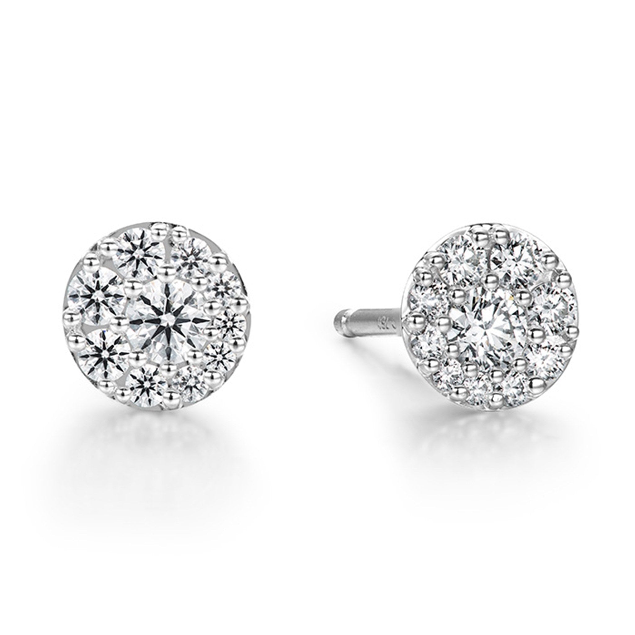 Hearts On Fire 18ct White Gold 0.34ct Tessa Diamond Circle Earrings