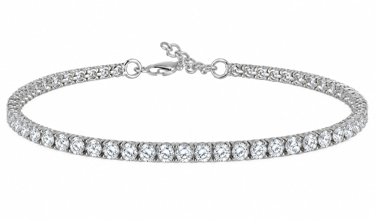 Sterling Silver 4mm Claw CZ Tennis Bracelet