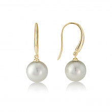 Classic 9ct Yellow Gold Pearl Drop Hook Earrings