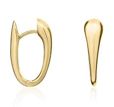 9ct Yellow Gold Cubic Zirconia Hoop Earrings