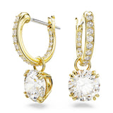 Swarovski Stilla Drop Earrings - Gold Tone-Plated - White