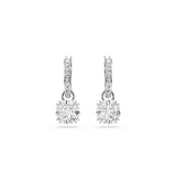 Swarovski Constella Drop Earrings - Rhodium Plated - White