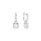 Swarovski Constella Drop Earrings - Rhodium Plated - White