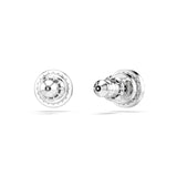 Swarovski Una Stud Earrings - Rhodium Plated - White