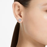 Swarovski Una Stud Earrings - Rhodium Plated - White
