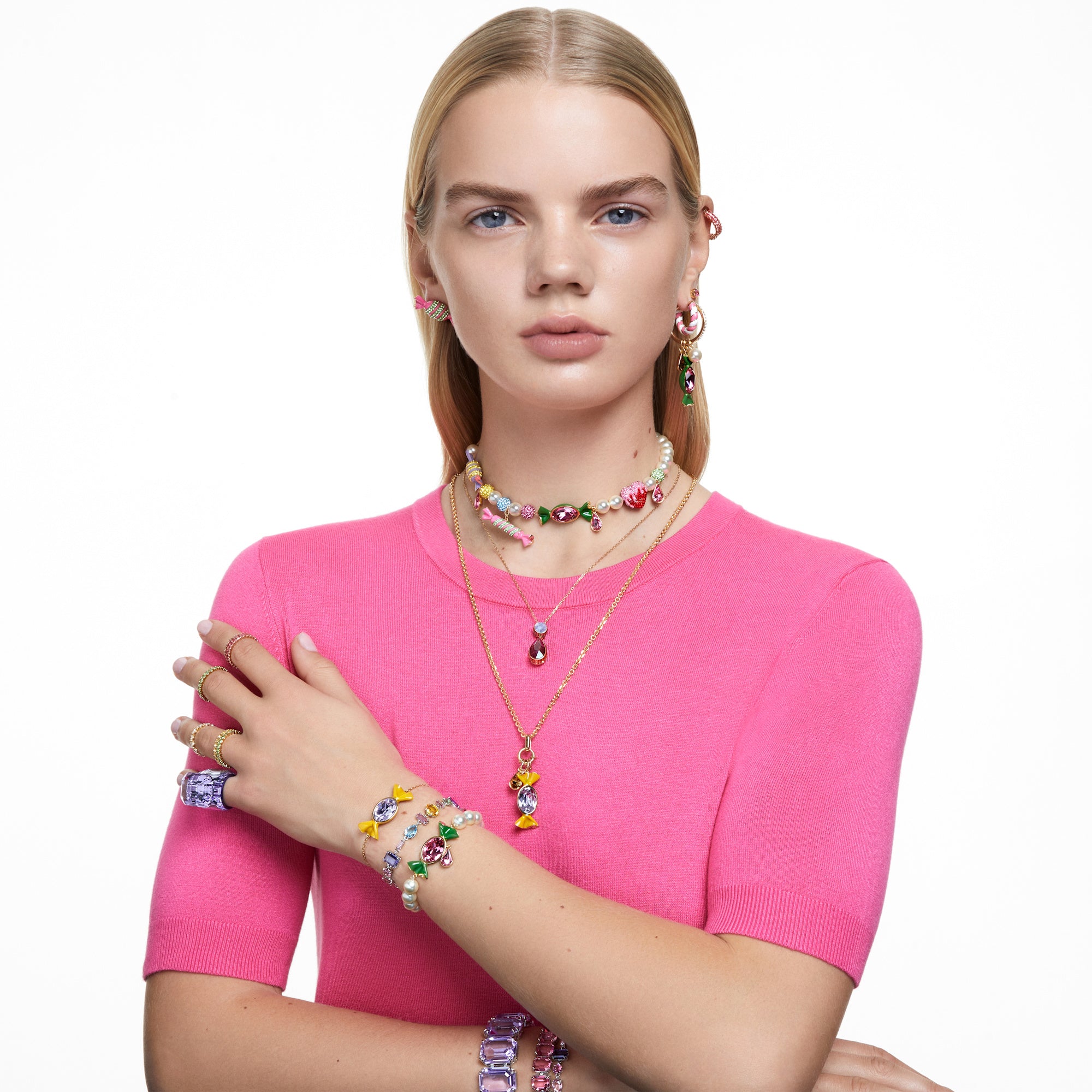 Swarovski Milena Bclt Pink, RHS-M Bracelet