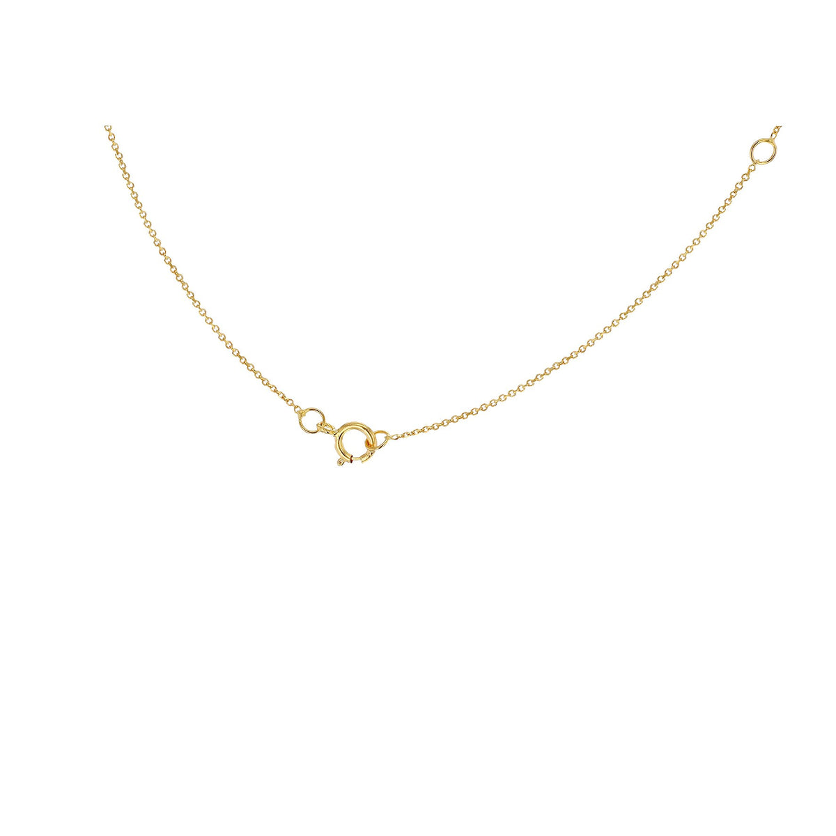 9ct Yellow Gold Mini Initial D Pendant 15'-17'