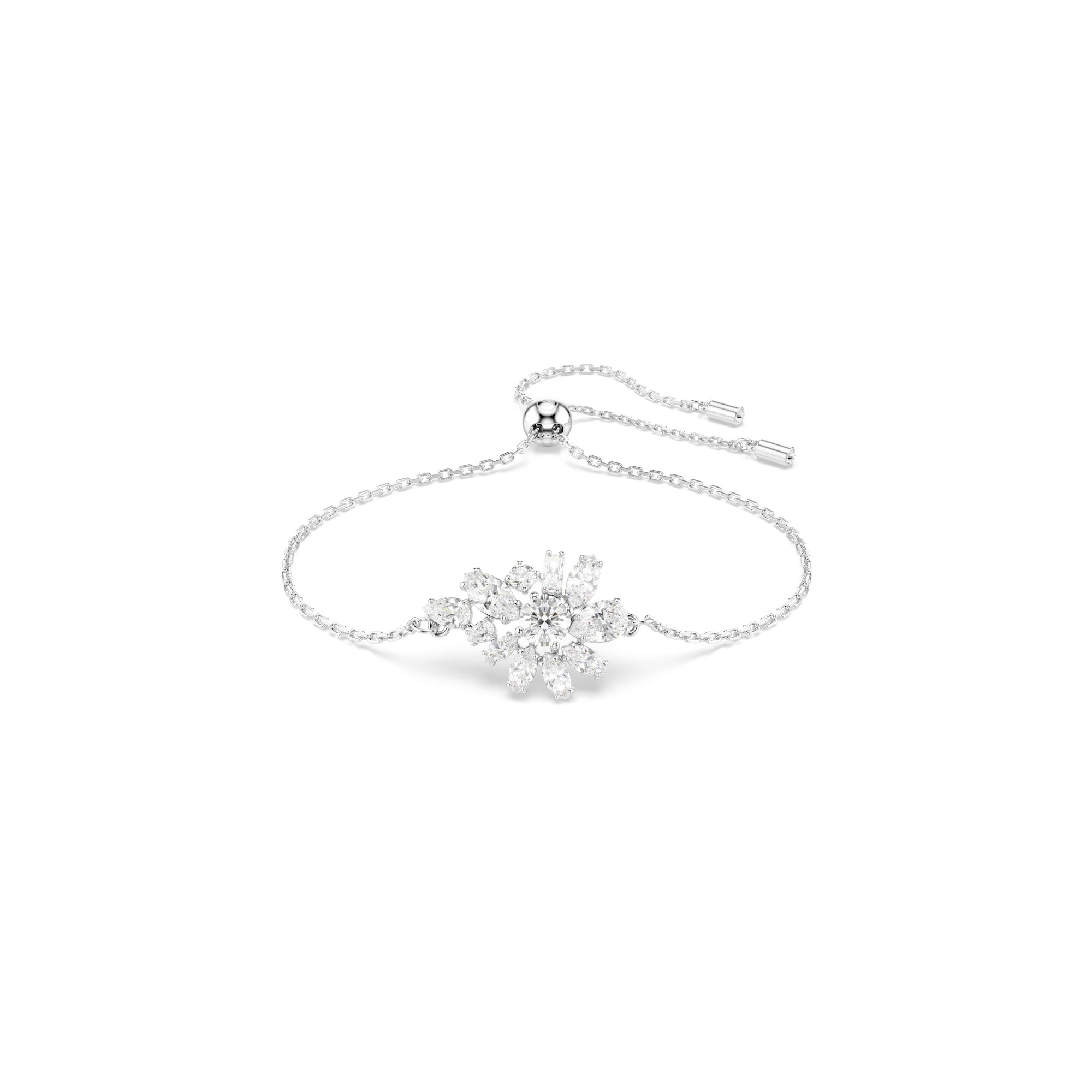 Swarovski Gema Bracelet Flower White Rhodium Plated M