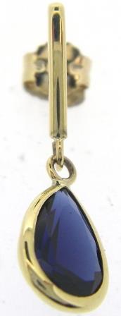 9ct Yellow Gold Teardrop Cubic Zirconia Drop Earrings