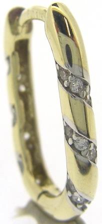 Elegant 9ct Yellow Gold Two-Row Hoop Earrings