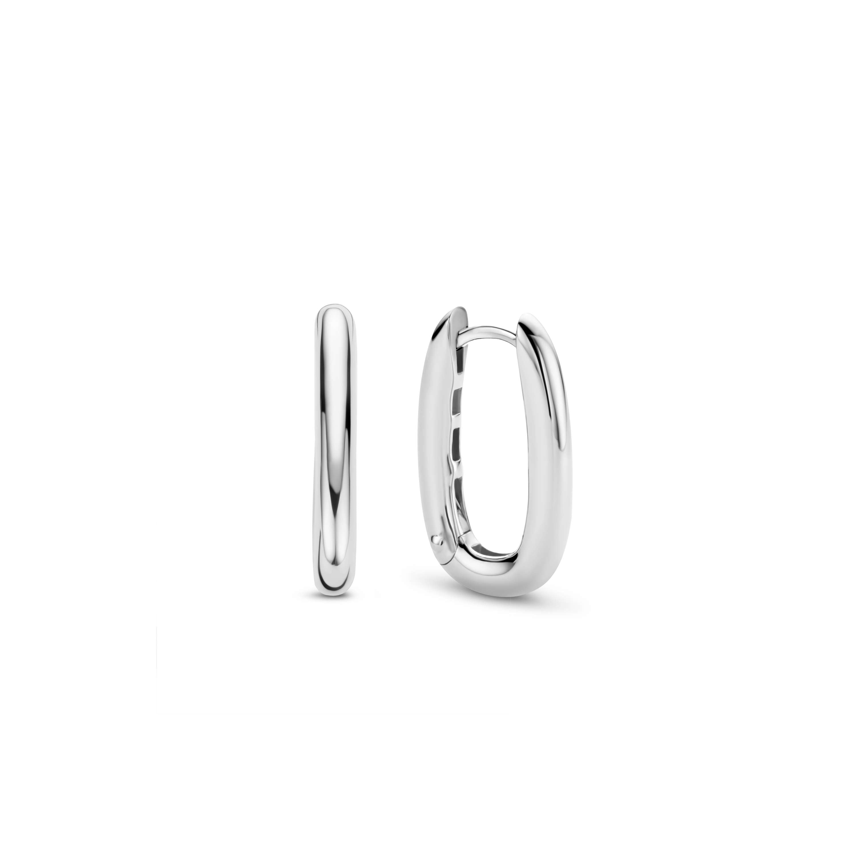 Ti Sento Sterling Silver Oval Hoop Earrings