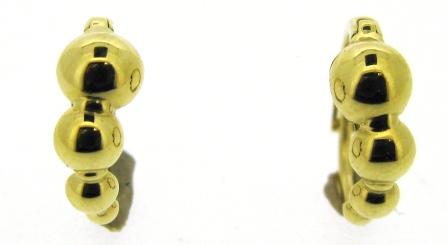 Elegant 9ct Yellow Gold Blue CZ Hoop Earrings