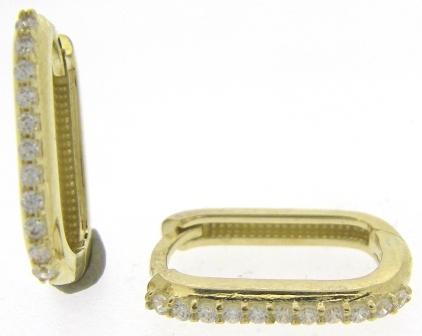 Dazzling 9ct Yellow Gold Cubic Zirconia Hoop Earrings