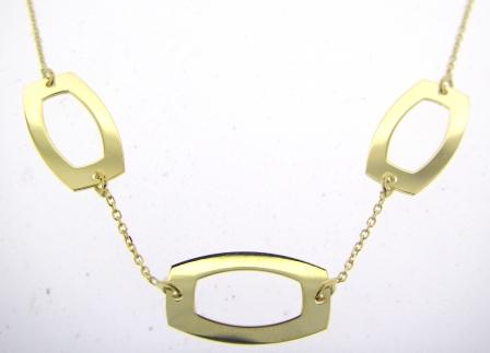9ct Yellow Gold Open Oval Necklet