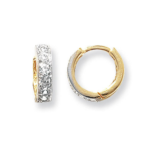 9ct Yellow Gold Twist Huggie Earrings