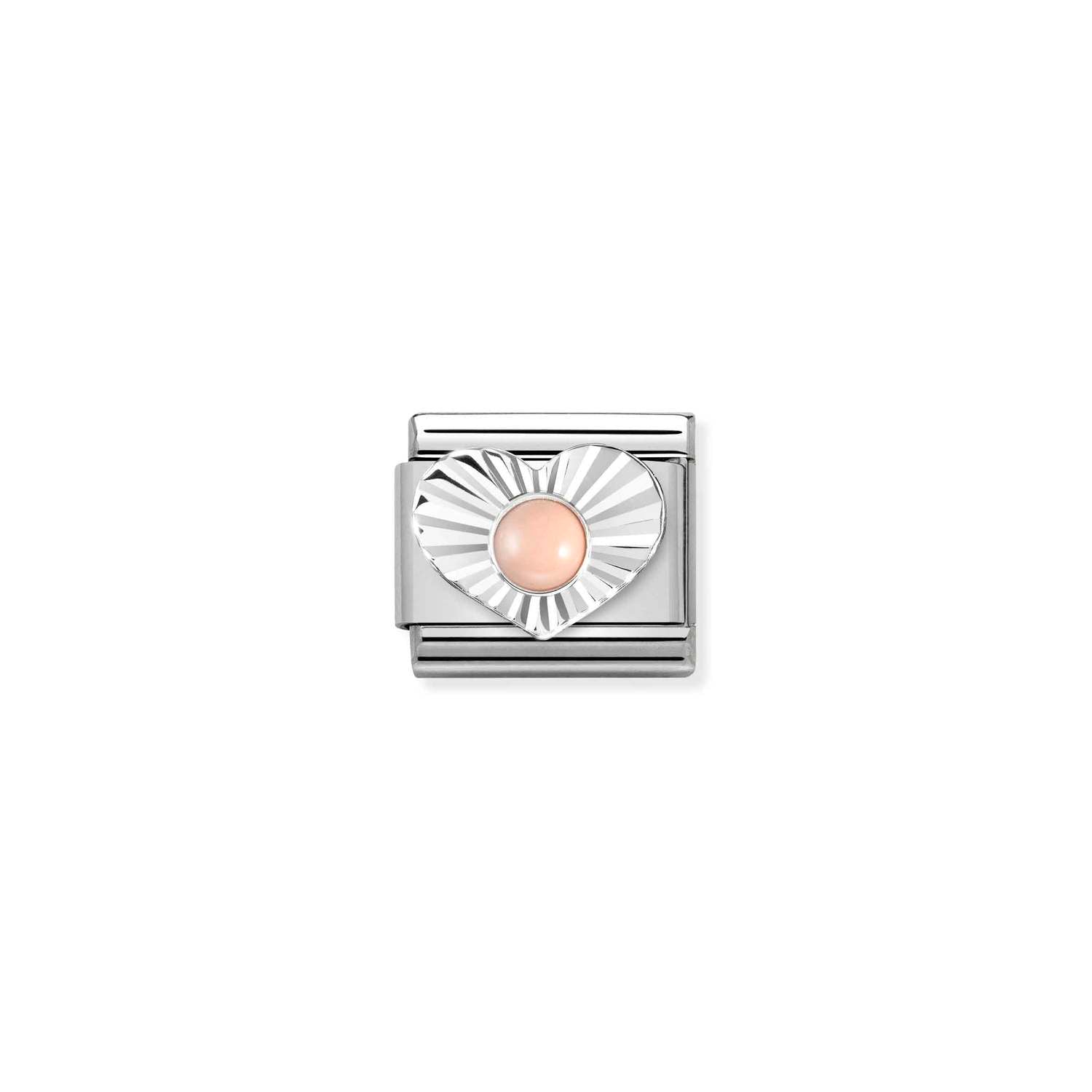 Nomination Composable Classic Pink Coral Heart Link