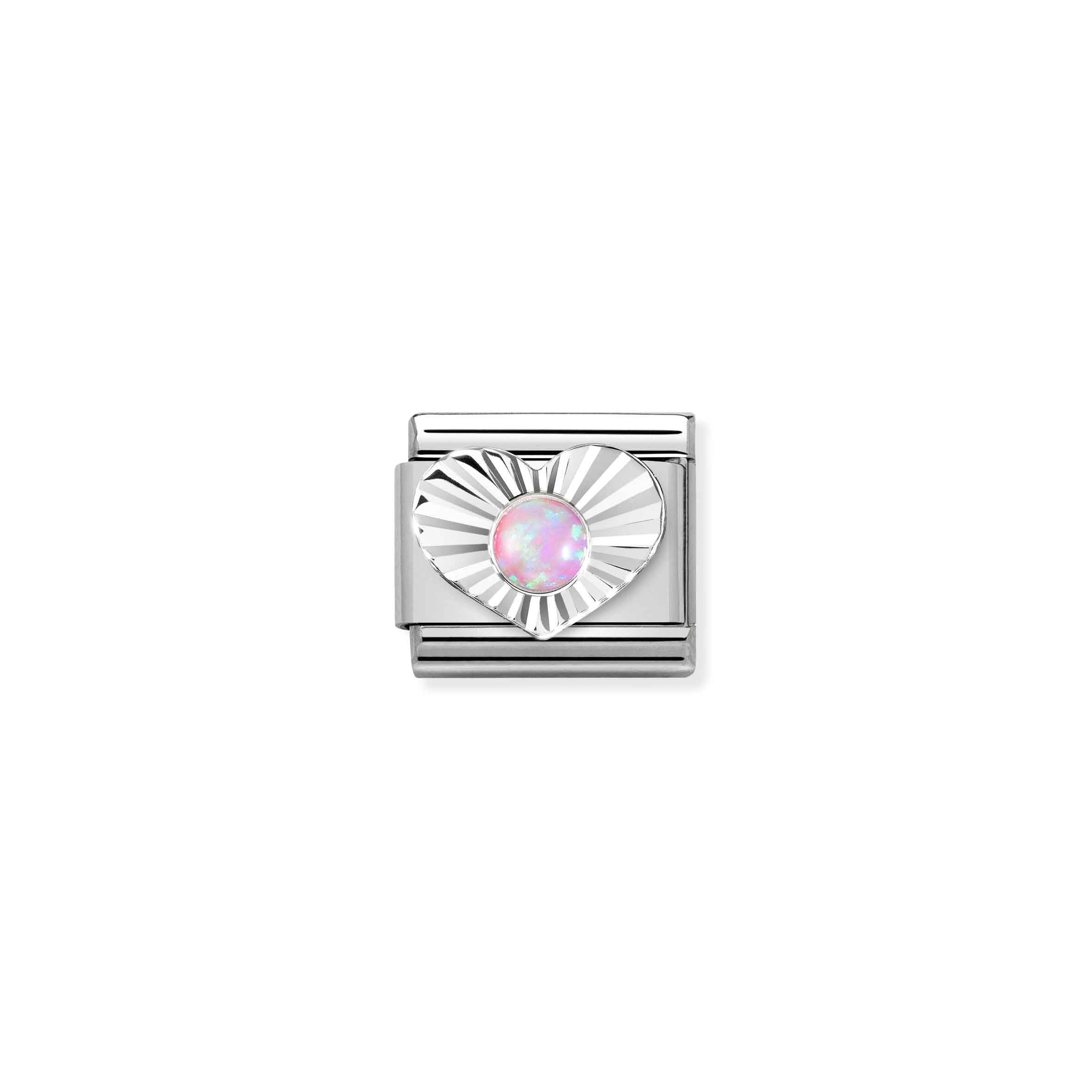 Nomination Composable Classic Pink Opal Heart Link