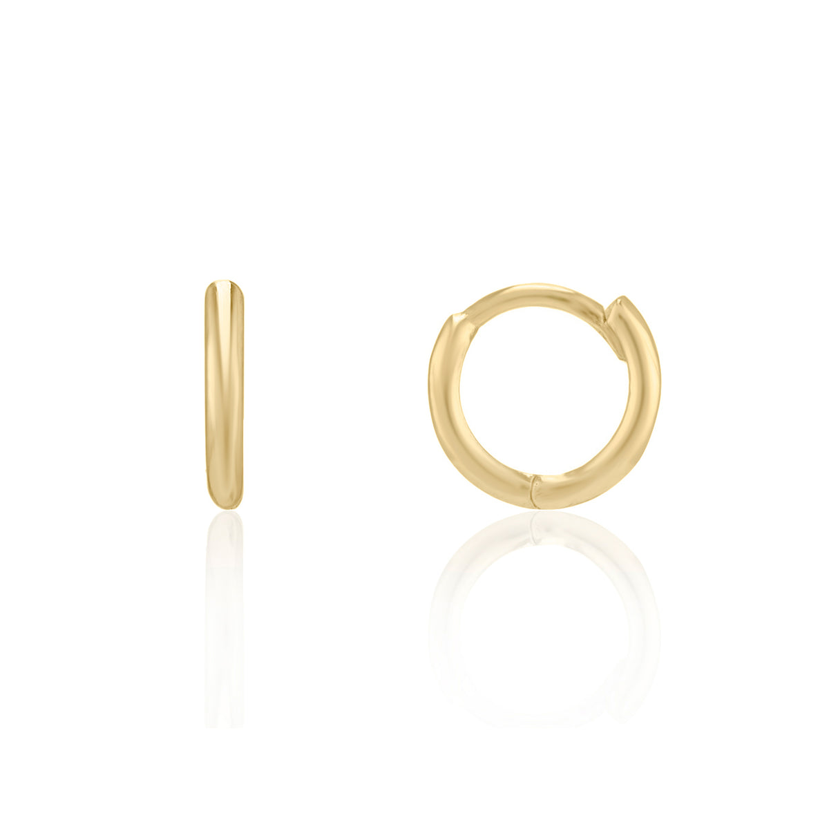 9ct Yellow Gold Huggie Earrings 5mm