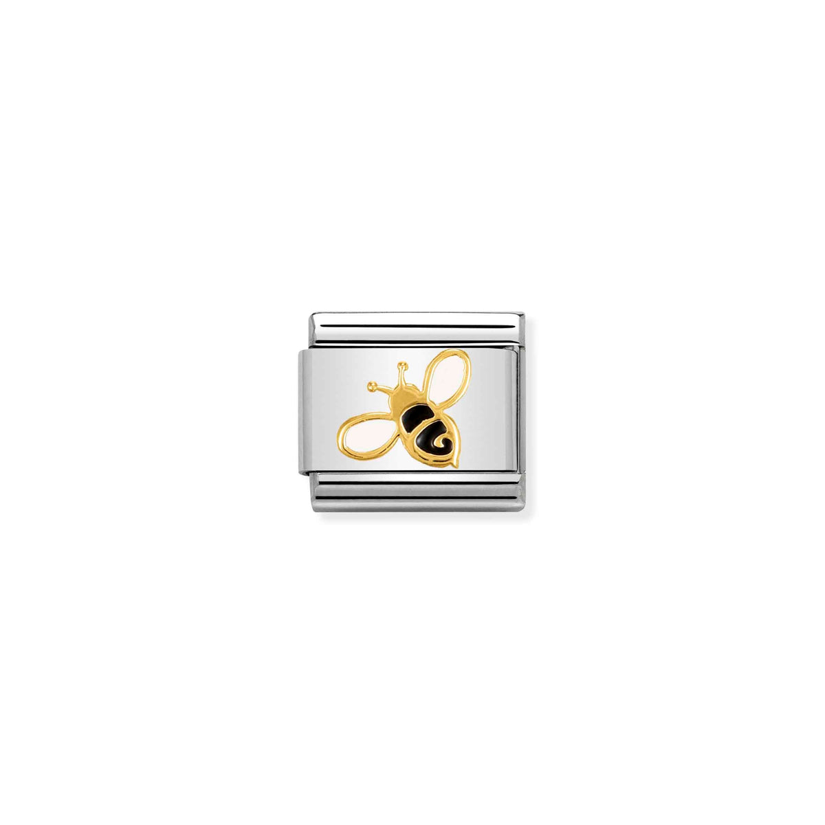 Nomination Bee - Stainless Steel / Yellow Gold with Enamel