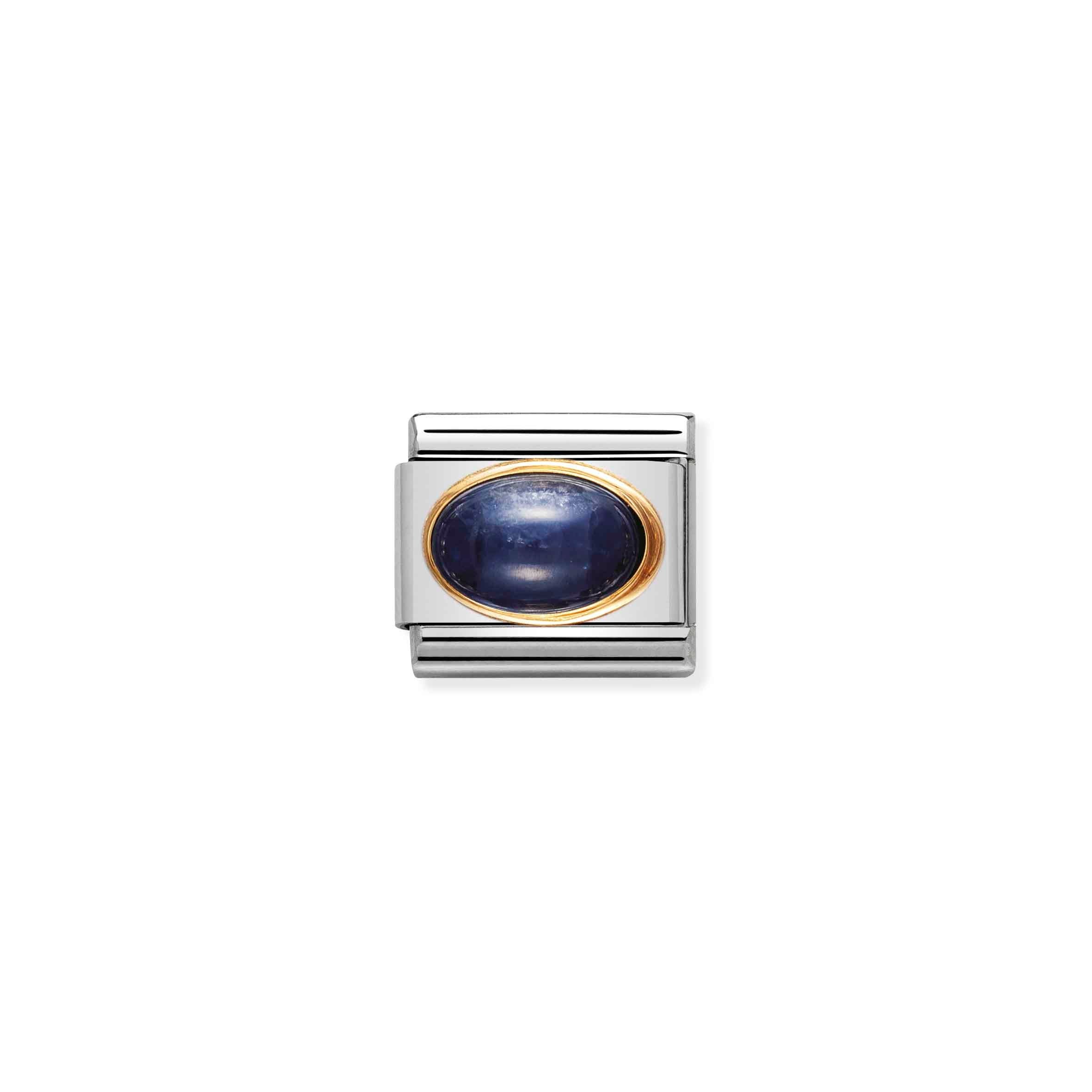 Nomination Composable Classic Yellow Gold & Sapphire Oval Link