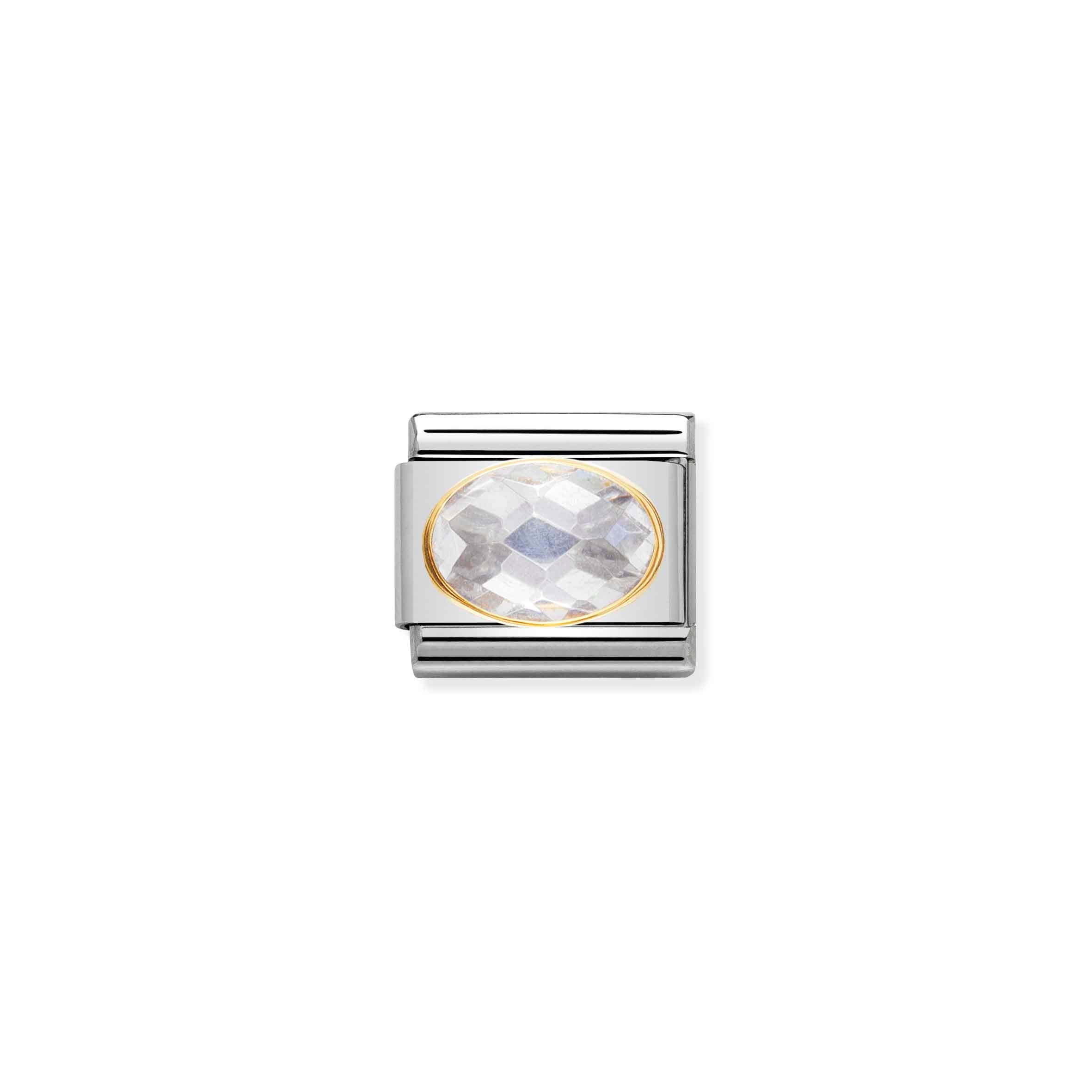 Nomination Composable Classic White Faceted Cubic Zirconia Charm