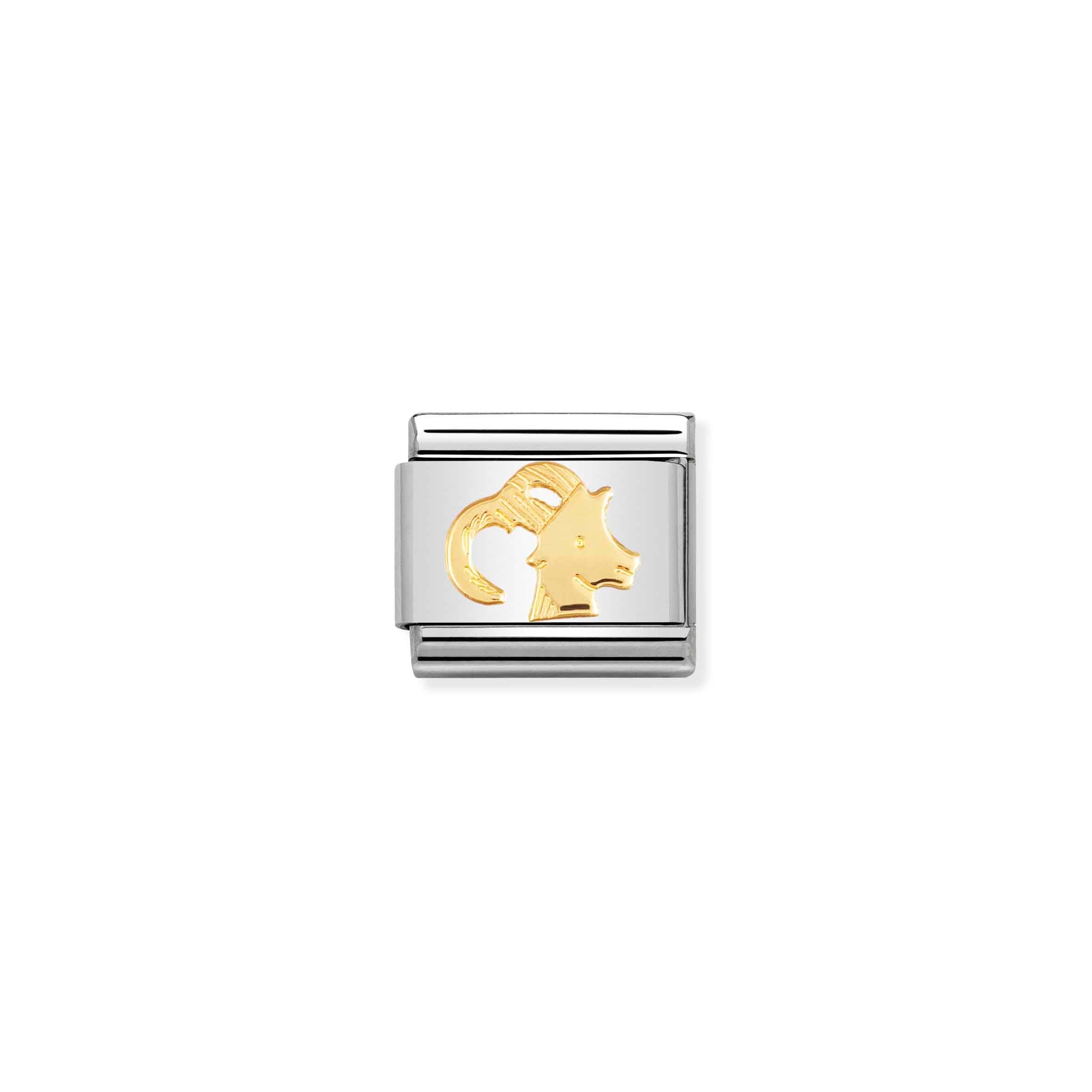 Nomination Composable Classic Capricorn Zodiac Charm - Stainless Steel & Yellow Gold
