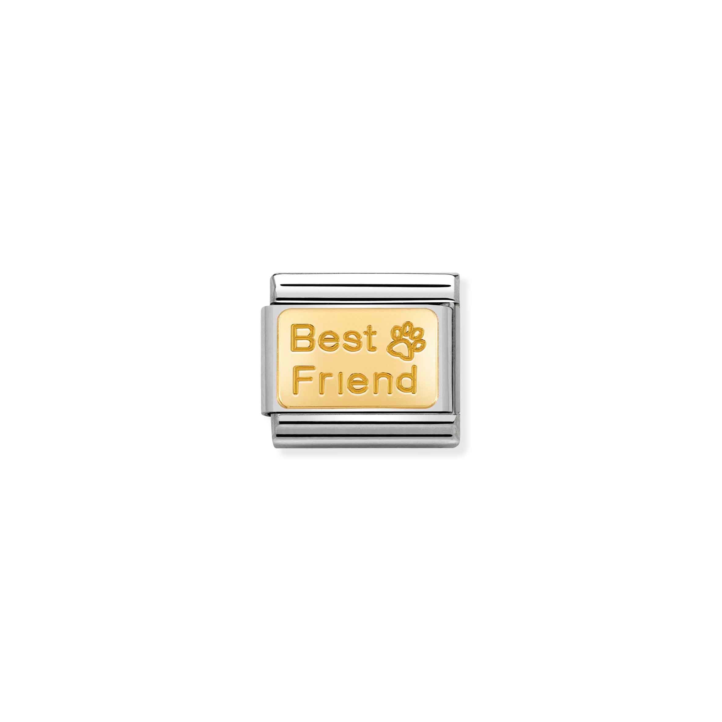 Nomination Composable Classic 'Best Friend' Paw Print Link Charm