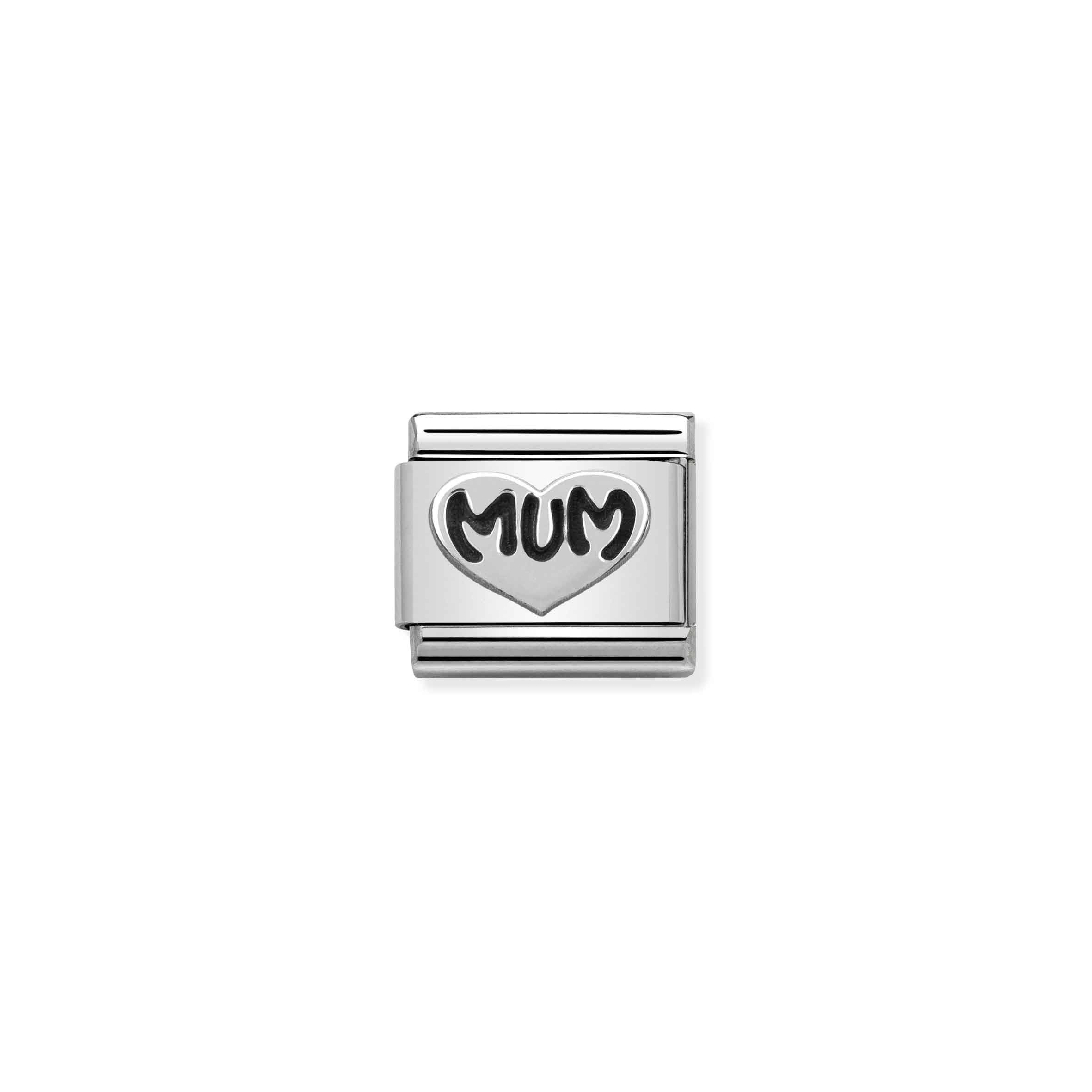 Nomination Composable Classic Heart Mum Oxidised Charm