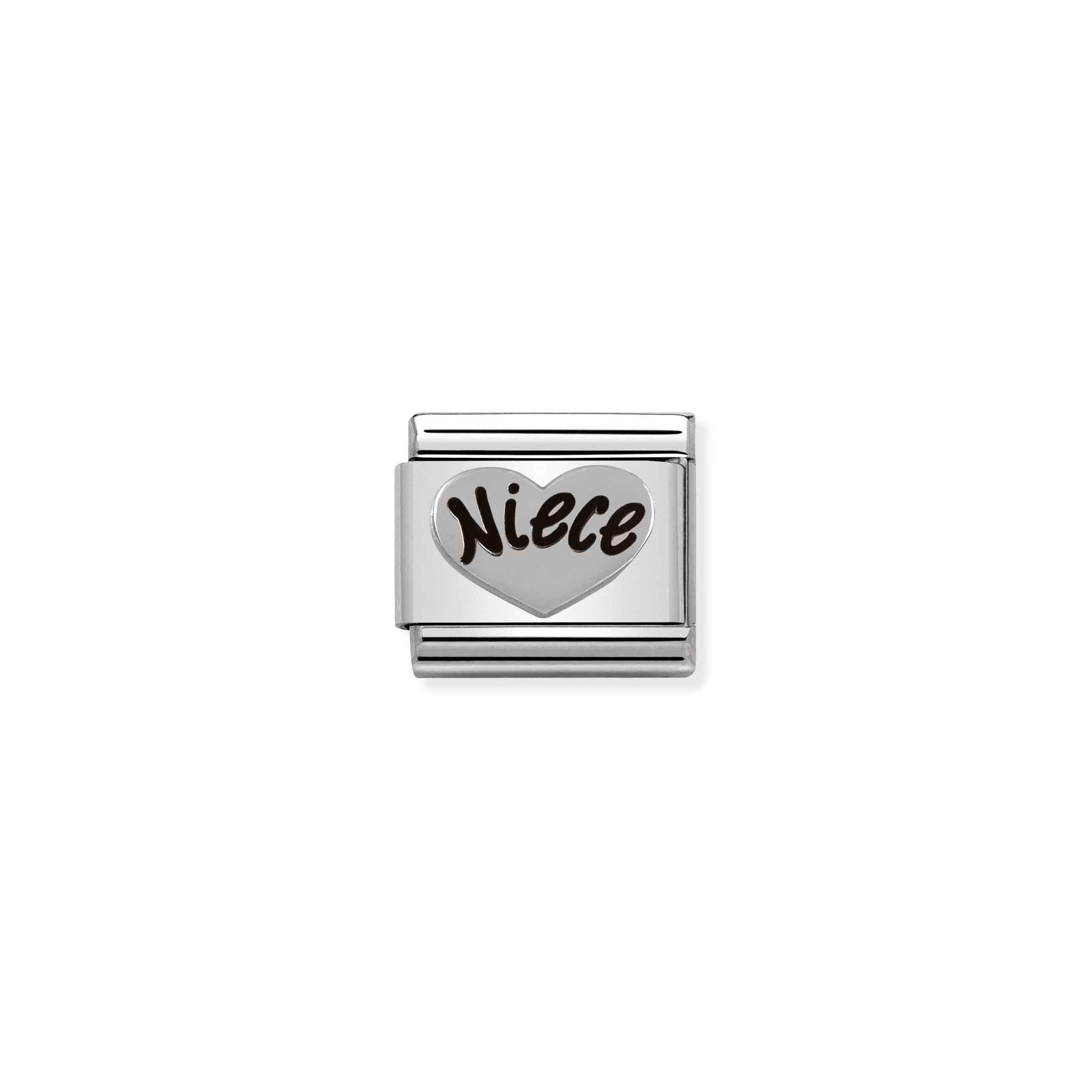 Nomination Composable Classic Oxidised Symbols Heart Niece Charm