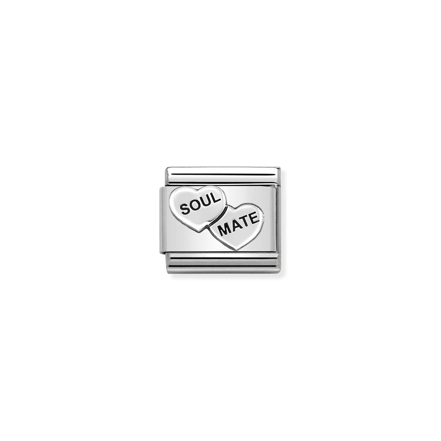 Nomination Composable Classic Oxidised Soulmate Hearts Link Charm