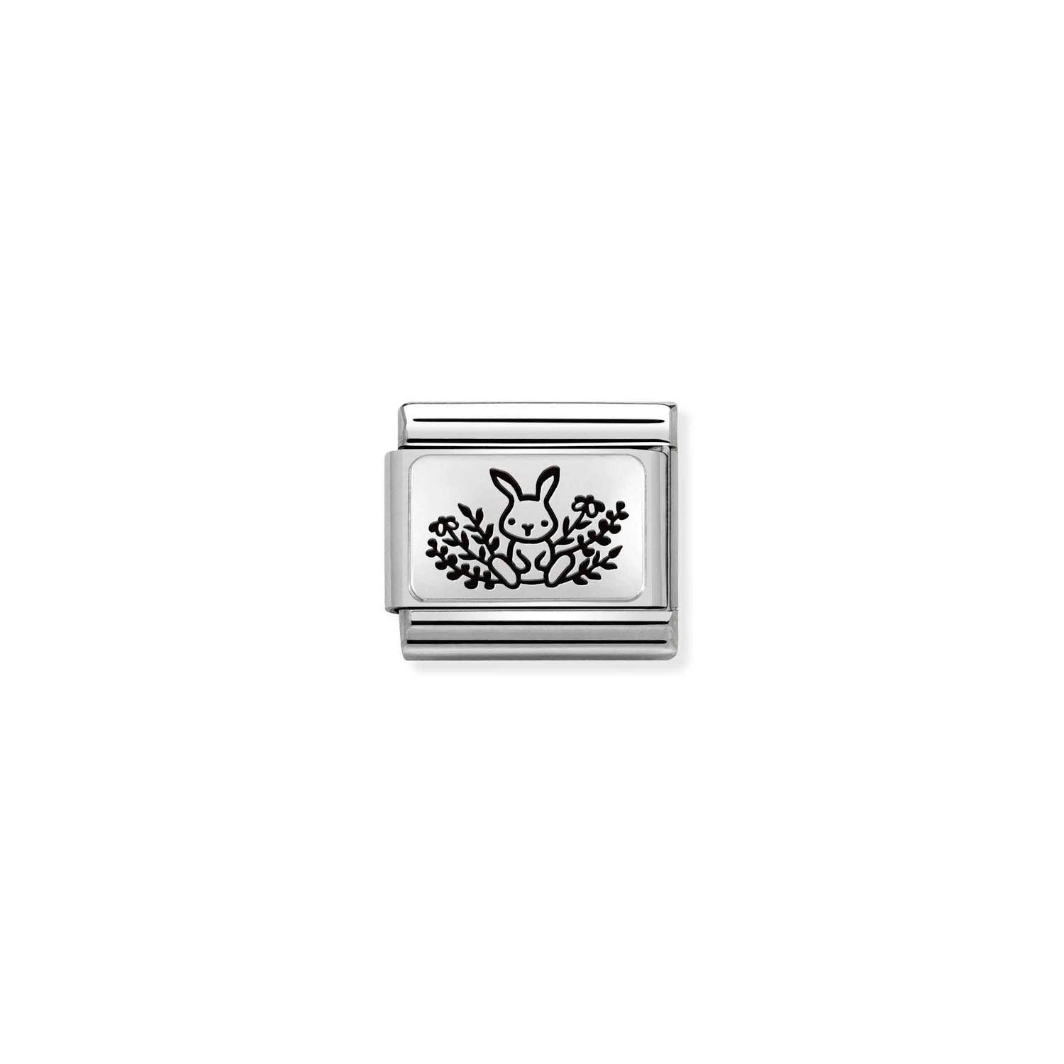 Nomination Composable Classic Rabbit with Flowers Charm