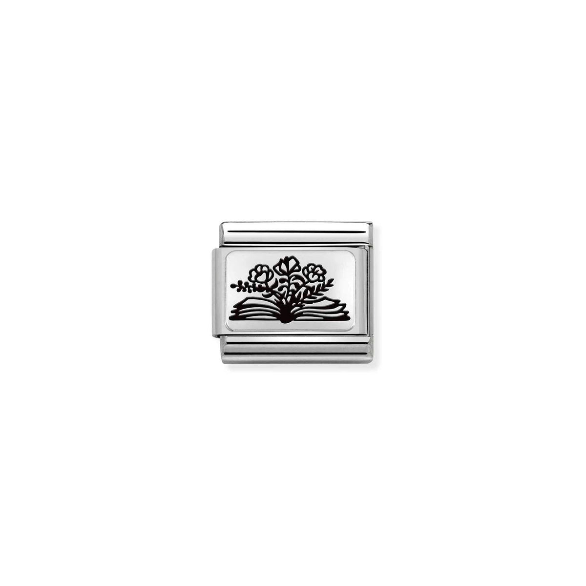 Nomination Book Flwr - Stainless Steel/Black