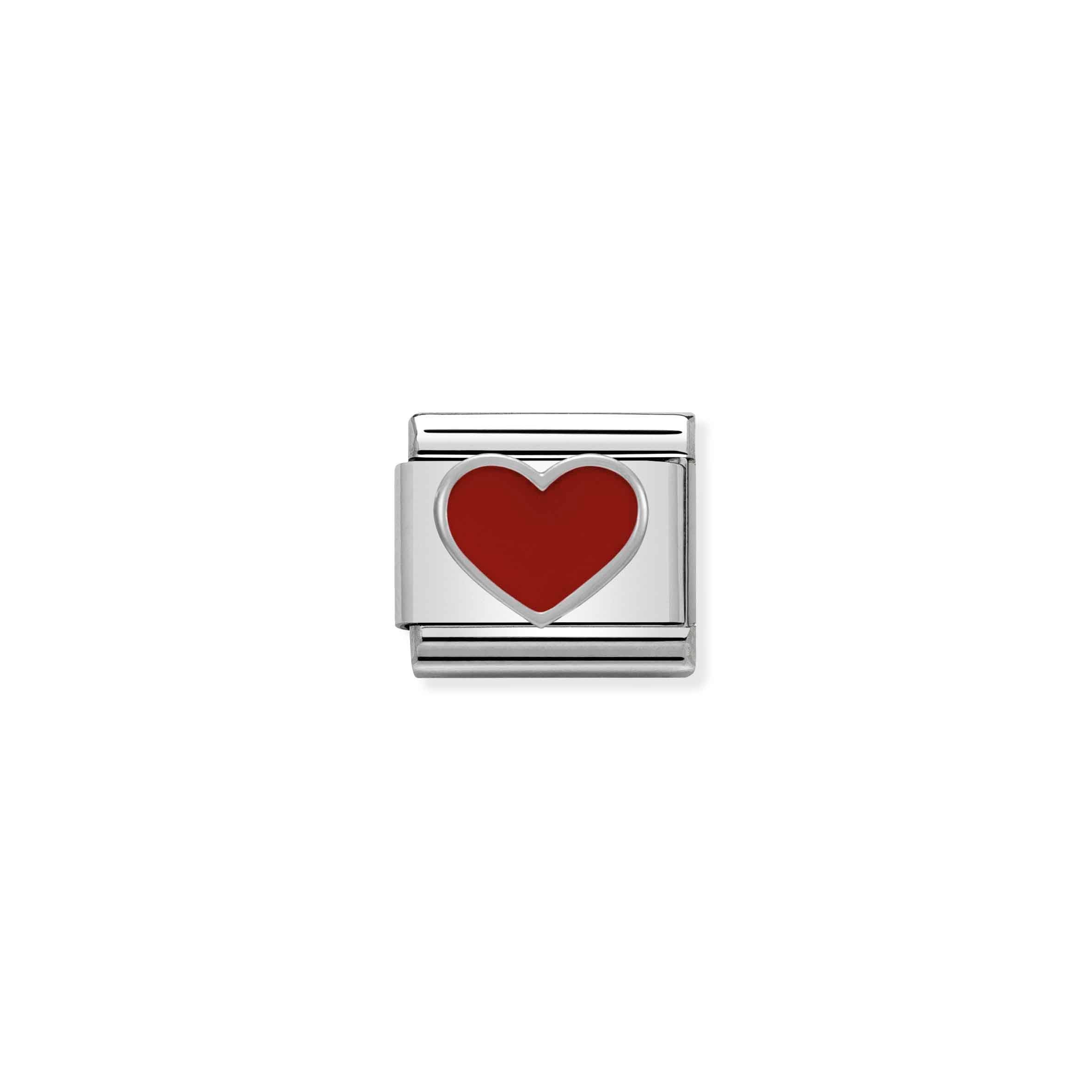 Nomination Composable Classic 'Symbols' Red Heart Link