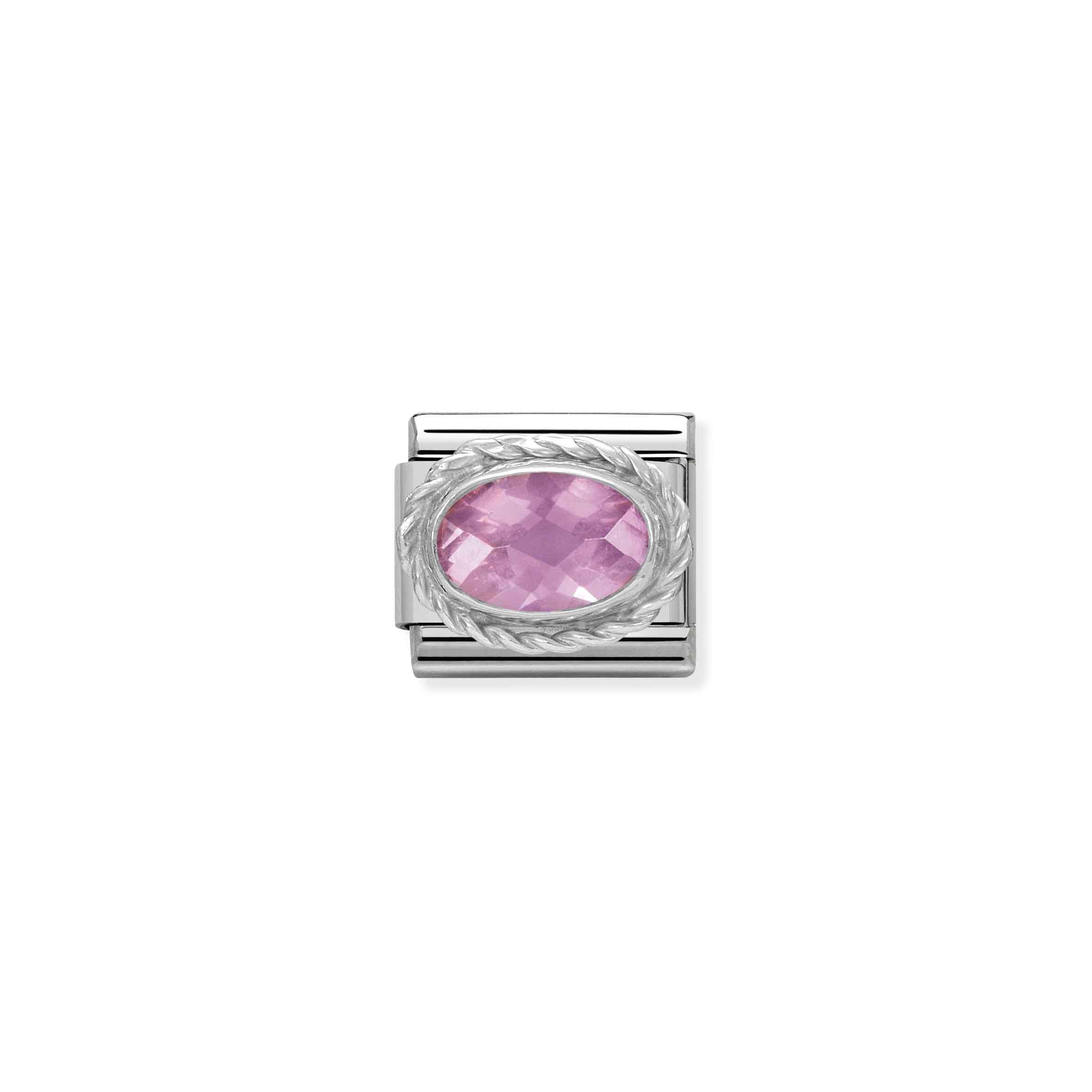 Nomination Composable Classic Pink Oval Cubic Zirconia Charm