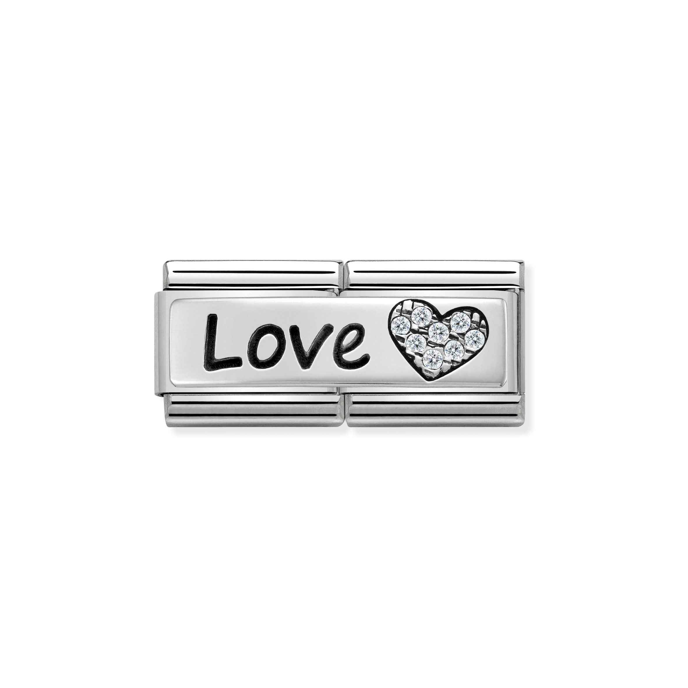 Nomination Composable Classic Double Love Heart Link