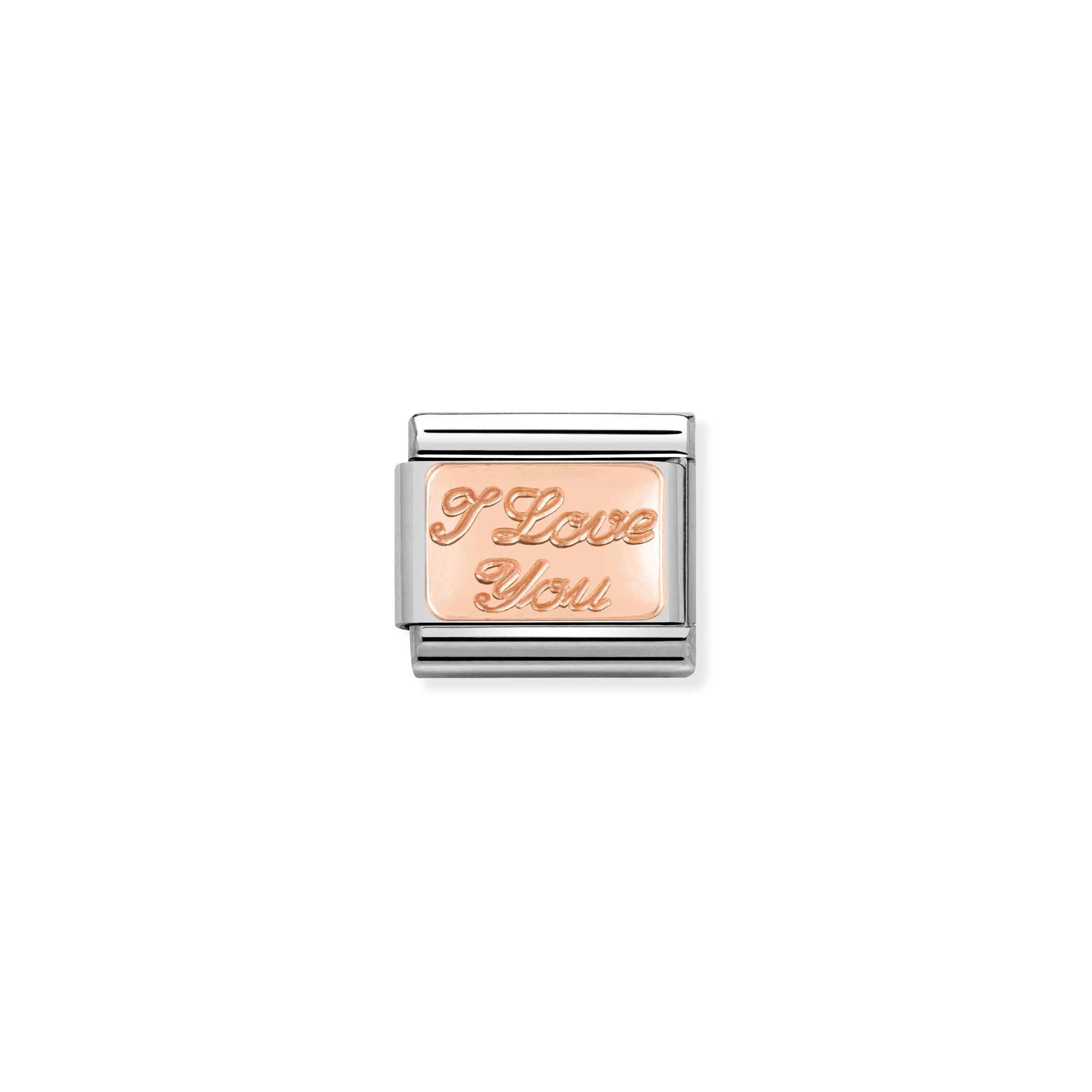 Nomination Composable Classic 'I Love You' Rose Gold Plate Charm