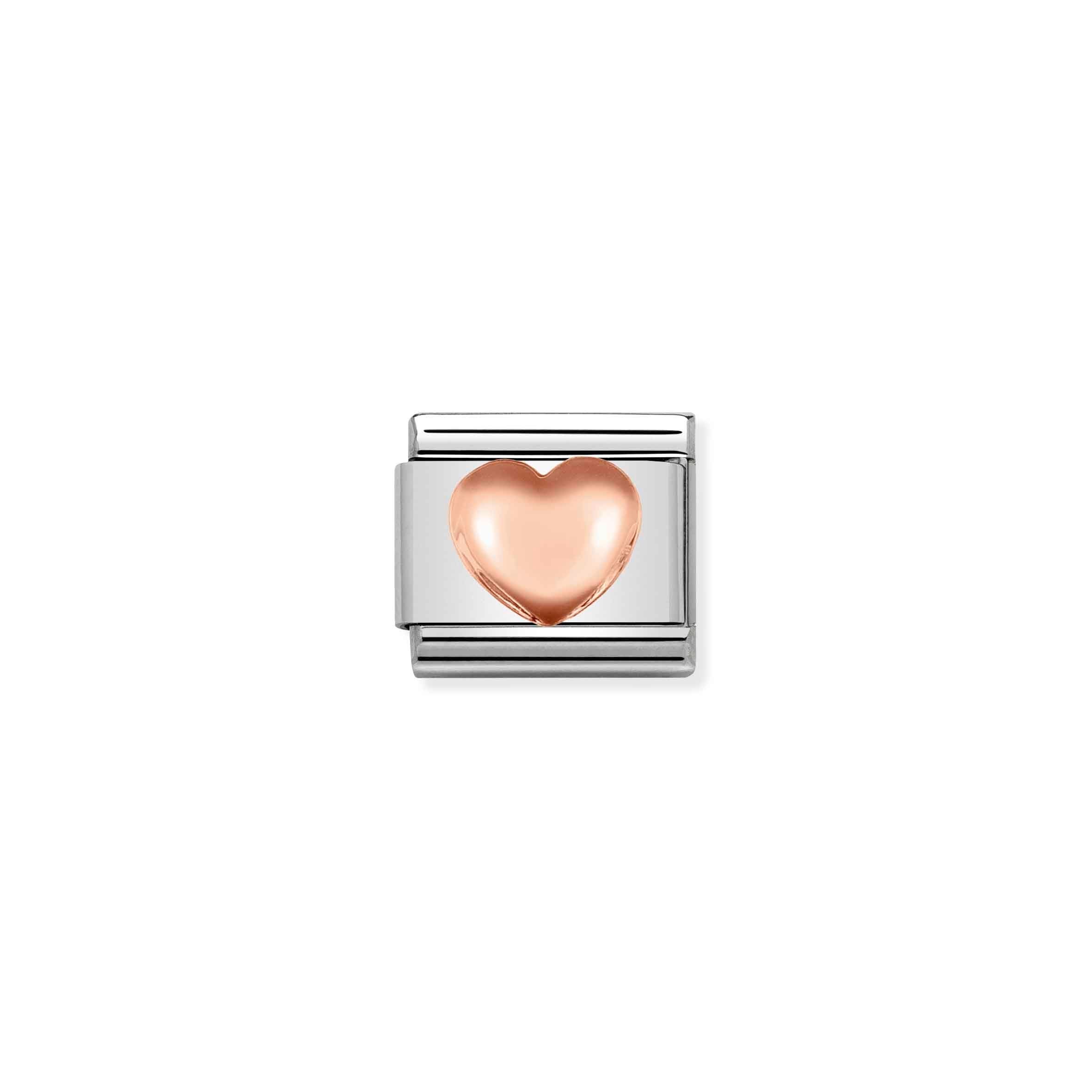 Nomination Composable Classic Rose Gold Raised Heart Link