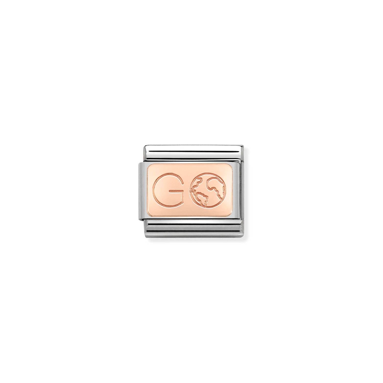 Nomination Composable Classic 'GO' World Engraved Link Charm