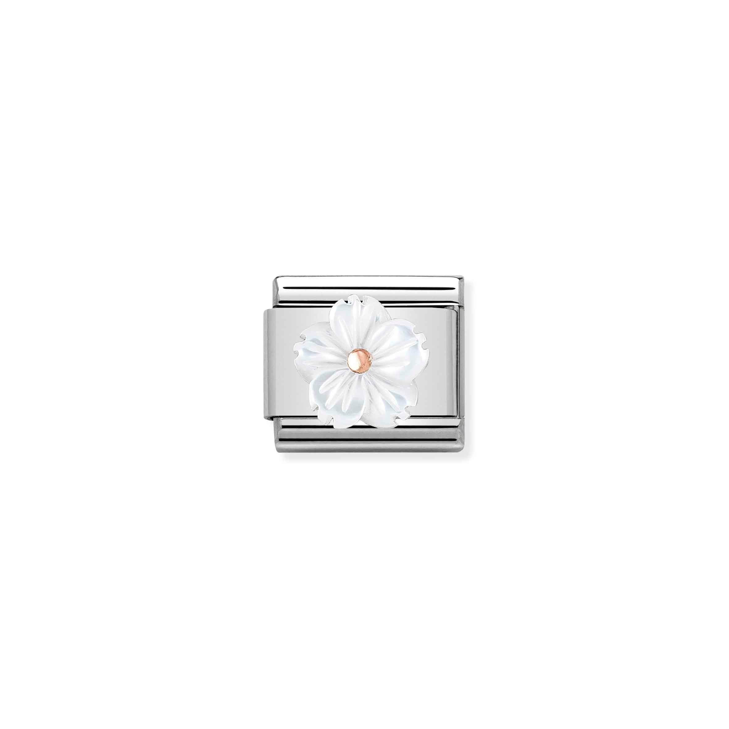 Nomination Composable Classic Mother of Pearl Flower Link