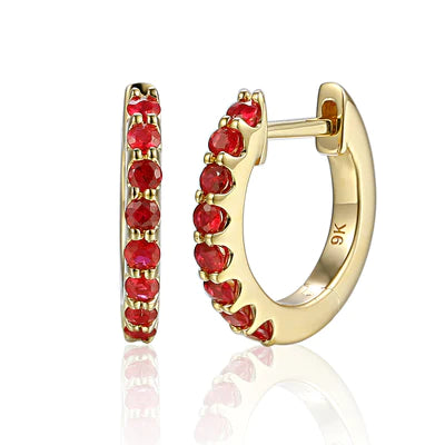Classic 9ct Yellow Gold 8mm Hoop Earrings