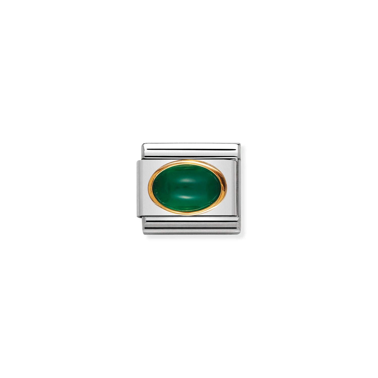 Nomination Composable Classic Green Agate Oval Link